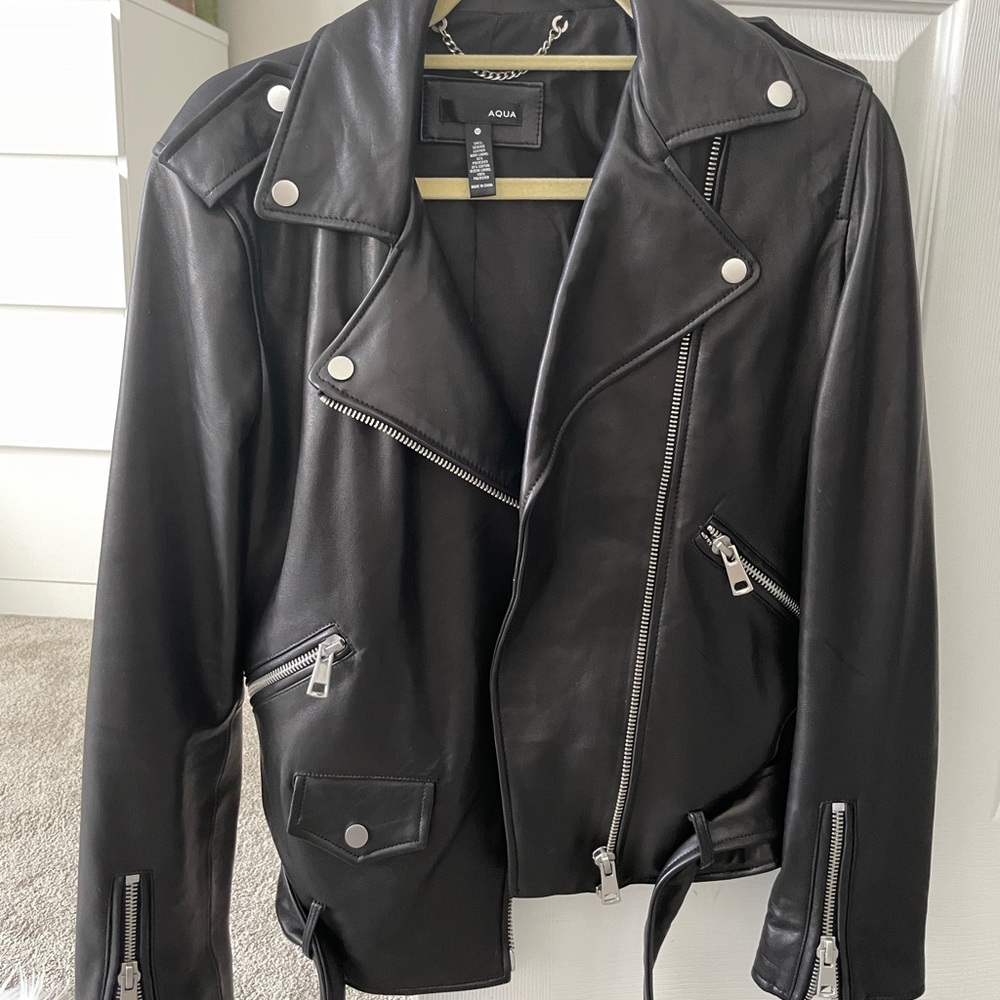 Aqua Leather Jacket